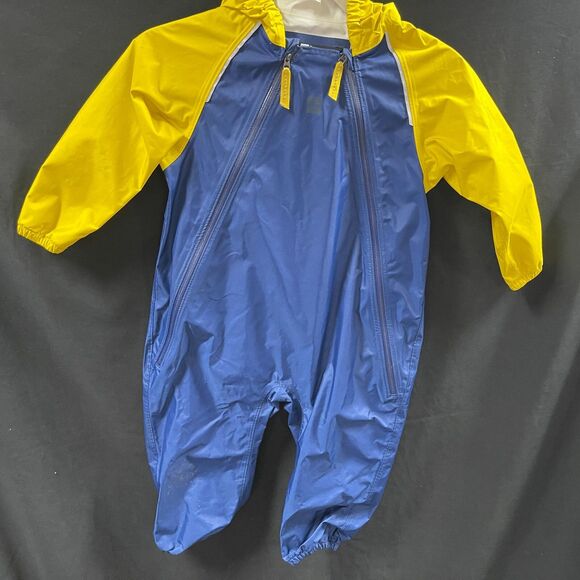 MEC Heritage Newt Suit Size 3 Child Blue Yellow Rain Cover Full Zip Up Canadian